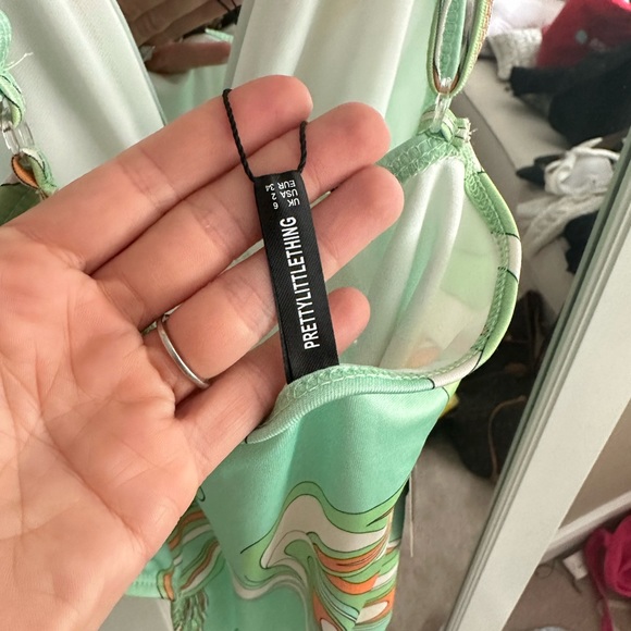 2/$20 tags pretty little thing, high leg, deep V one piece, bathing suit swim - Picture 3 of 4